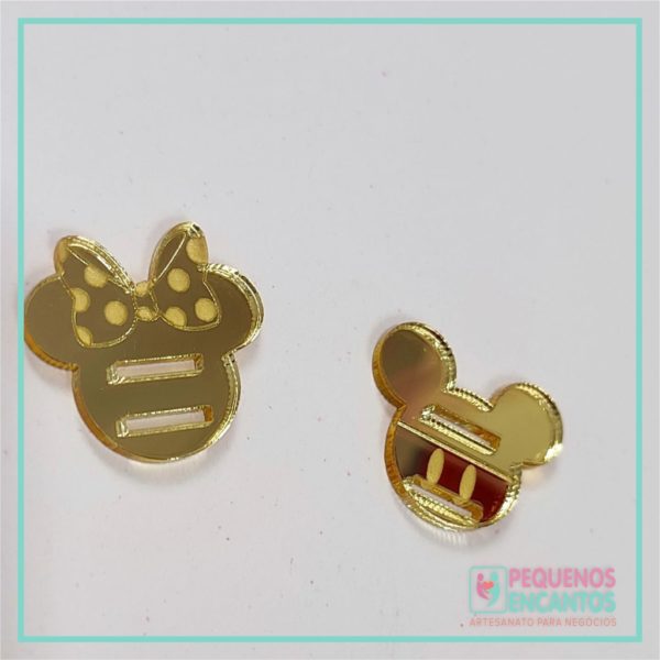 10 Passantes de elástico 2mm - Minnie