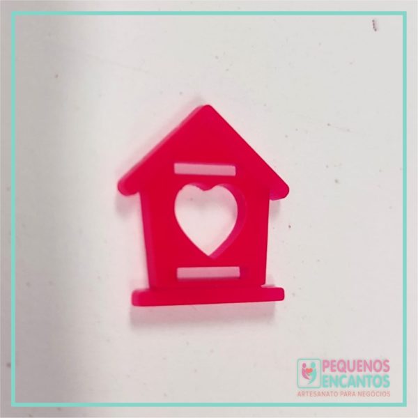 Apliques de Acrílico Espelhado 2mm - Passante Casinha