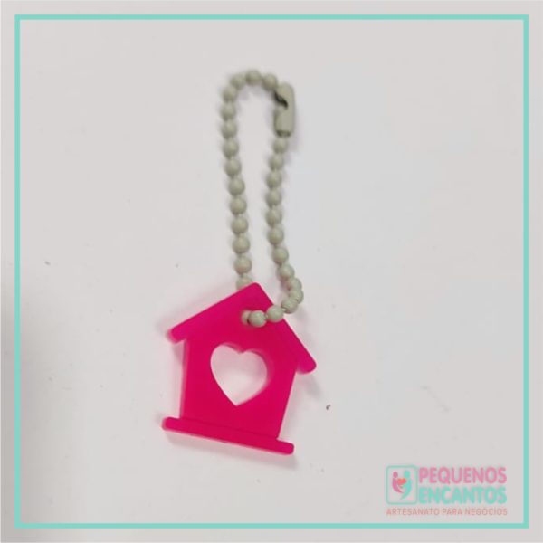 Apliques de Acrílico 2mm - Pingente Casinha