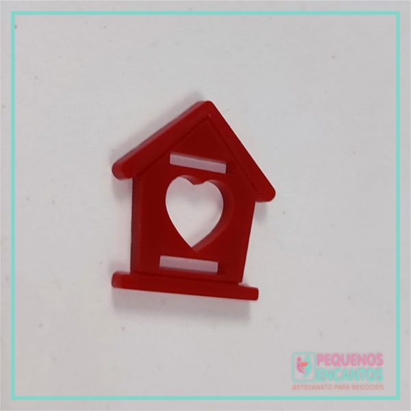 Apliques de Acrílico Espelhado 2mm - Passante Casinha
