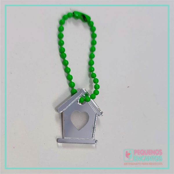 Apliques de Acrílico 2mm - Pingente Casinha
