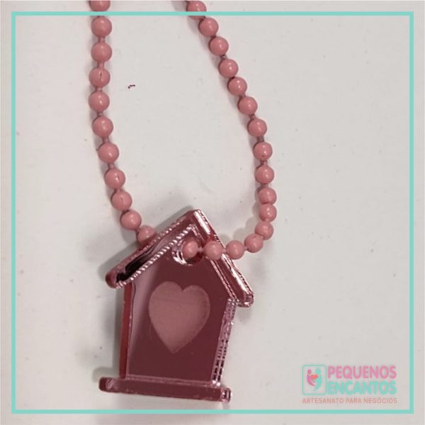 Apliques de Acrílico 2mm - Pingente Casinha