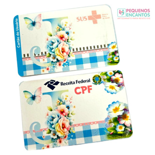 20 Cards de PVC pra confecção de Cartão do SUS Personalizado e CPF ...