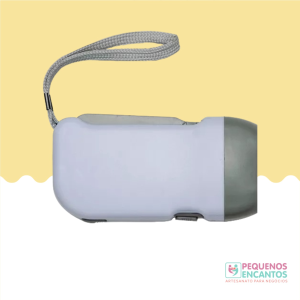 Lanterna De Dinamo Com 3 Leds - BRANCO