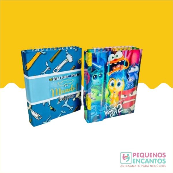 2 kits de capas para confecção de bloco duplo + 2 miolos A5 + 4 miolos A6