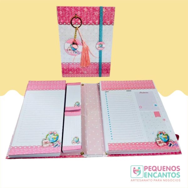 Kit com 4 capas pra bloco checklist com planner diário