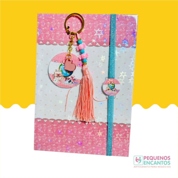 5 kits pra confecção de chaveiro com marcador de páginas