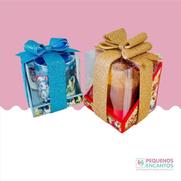 6 kits de caixas Para mini Panetone ou Caneca