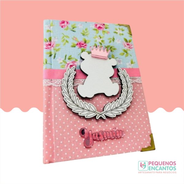 10 Kits  para Confecção de Bloquinho com capa em tecido e aplique em MDF
