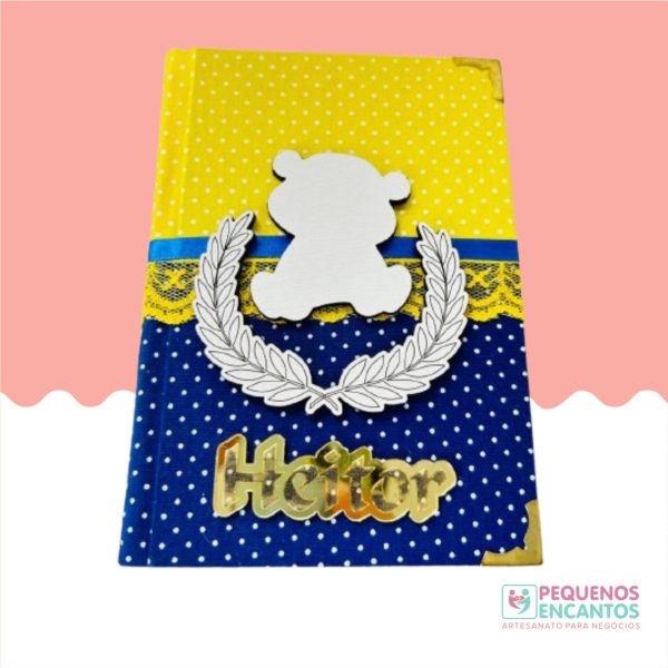 10 Kits  para Confecção de Bloquinho com capa em tecido e aplique em MDF