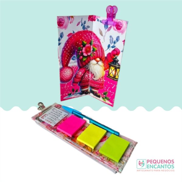 8 kits de Bloquinho Duplo com Mini Calendário e Post it