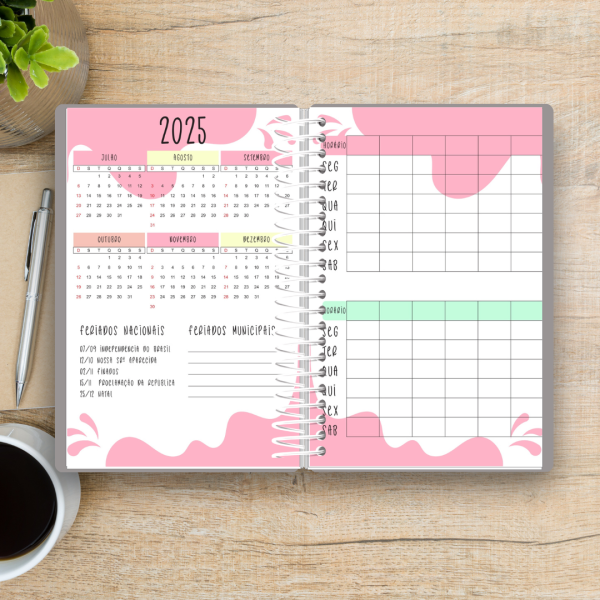 5 Miolos de Agenda escolar 2 dias por página