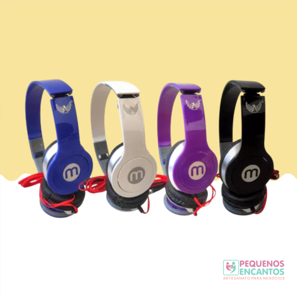 kit 3 fones de ouvido