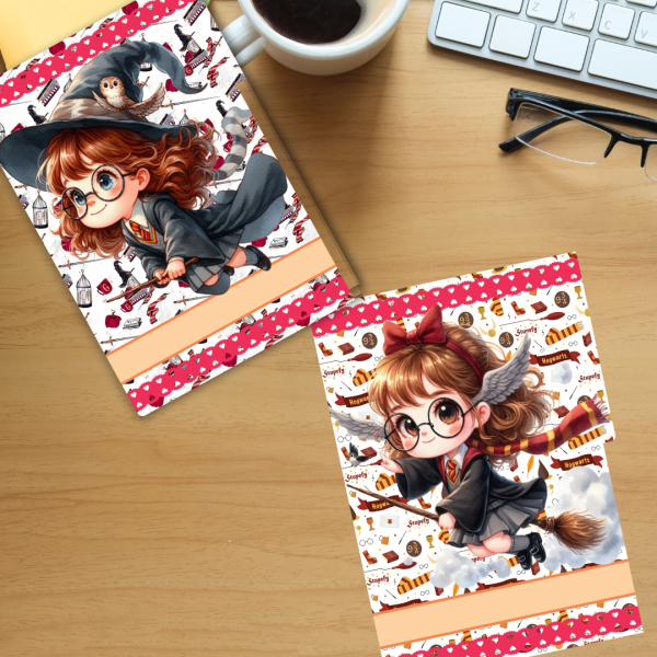caderno de disco hary potter