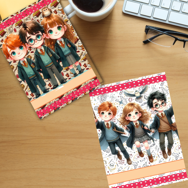 caderno de disco hary potter