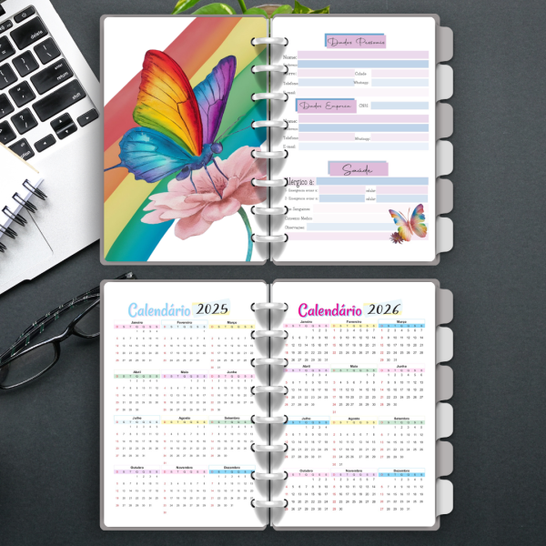 Caderno de Disco Borboletas