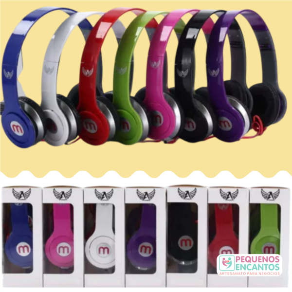 kit 3 fones de ouvido