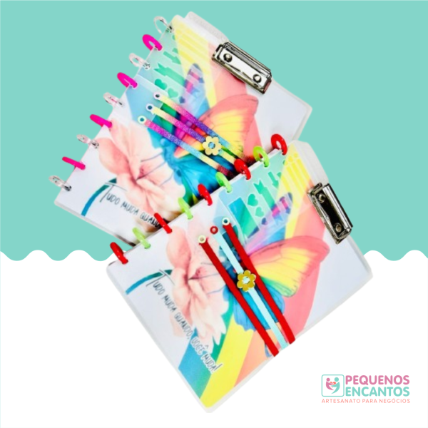 Caderno de Disco Borboletas