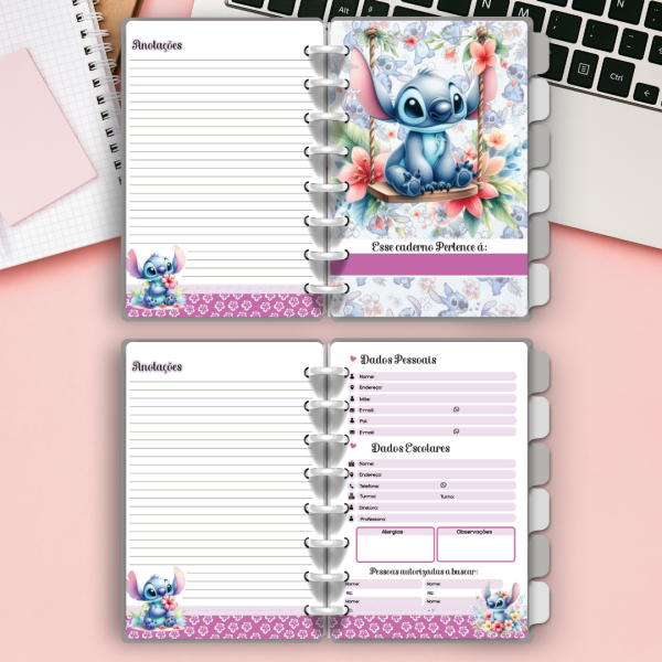 Caderno de disco Stitch