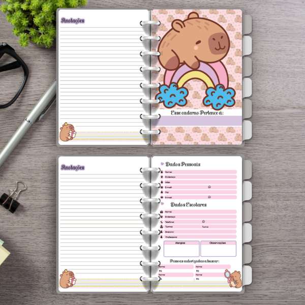 Caderno de disco Capivara