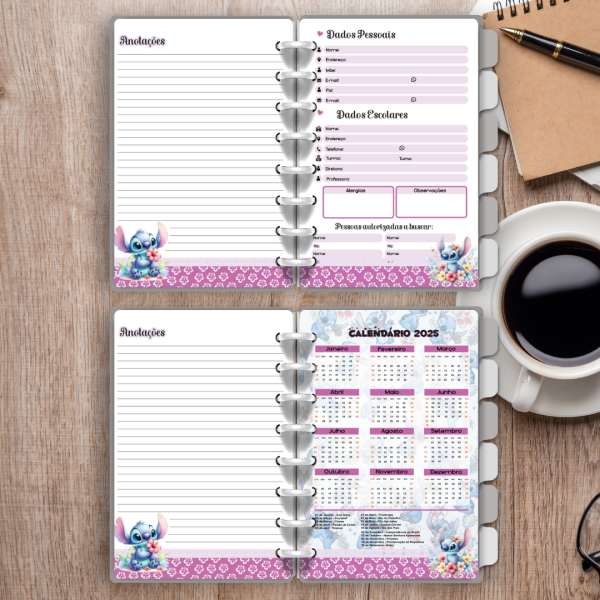 Caderno de disco Stitch