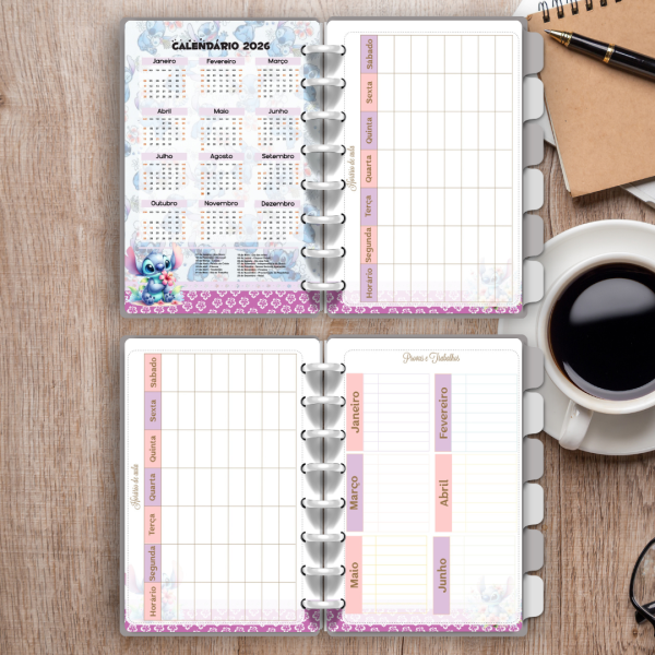 Caderno de disco Stitch