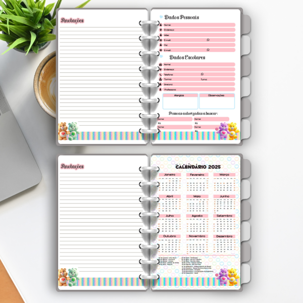 Caderno de disco Ursinhos Carinhosos
