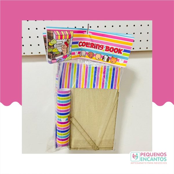 Kit faça você mesma Coloring Book ( livro de colorir) wire-o A5