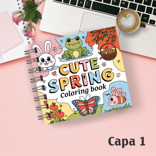 Livro de colorir Cute Spring