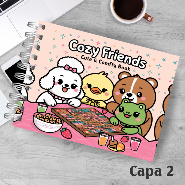 Livro de Colorir Cozy Friends