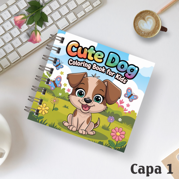 Livro de Colorir Cute Dog