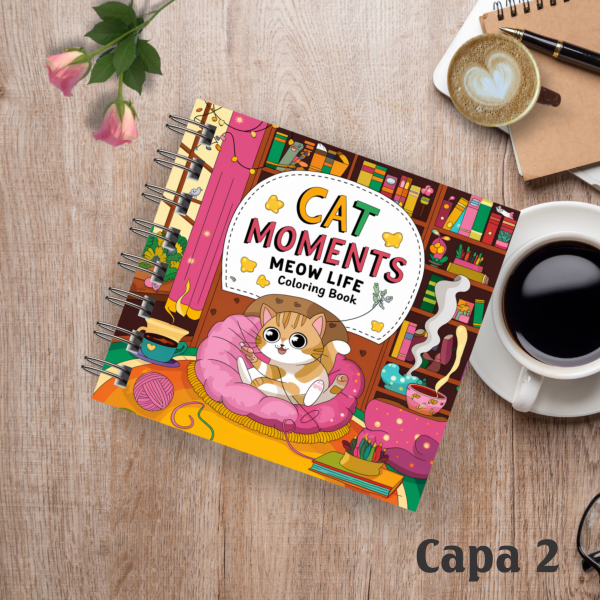 Livro de colorir Cat Moments