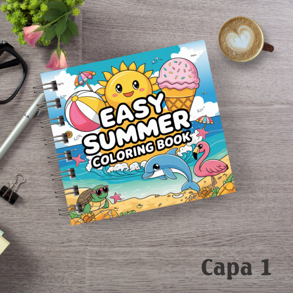 Livro de colorir Easy Summer