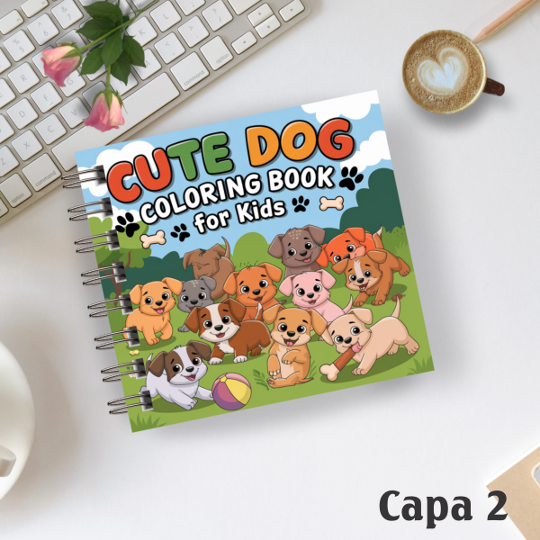 Livro de Colorir Cute Dog