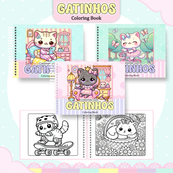 Livro de Colorir Gatinha