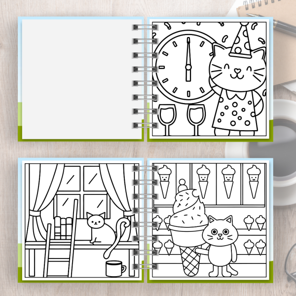 Livro de colorir Cat Moments