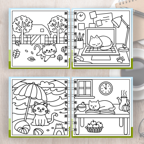 Livro de colorir Cat Moments