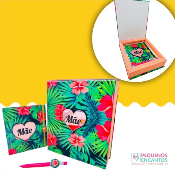Kit faça você Mesma Note Pad Com Caixa Semi Cartonada