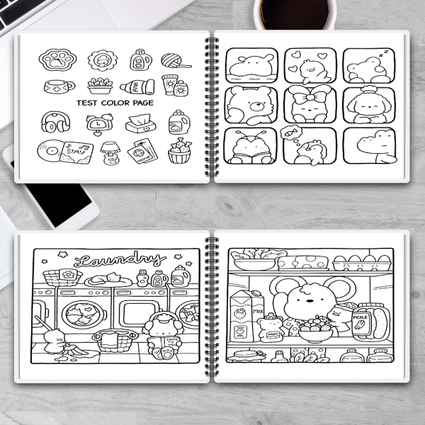 Livro de Colorir Cozy Friends