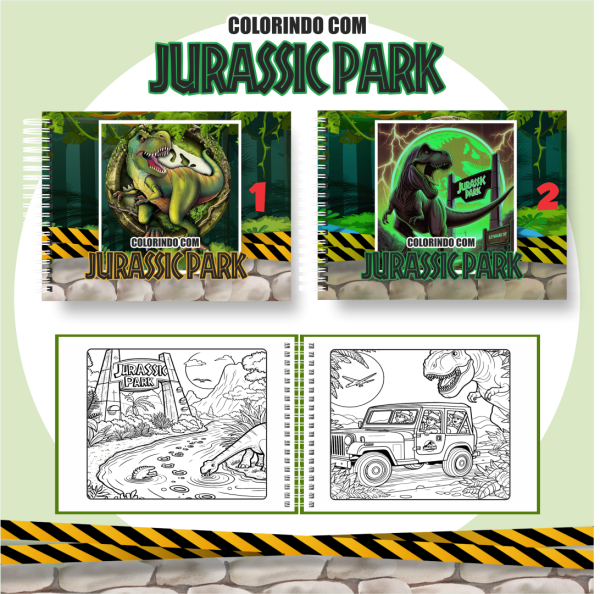 Livro de Colorir Jurassic Park