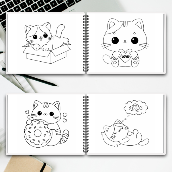 Livro de colorir Cat Moments