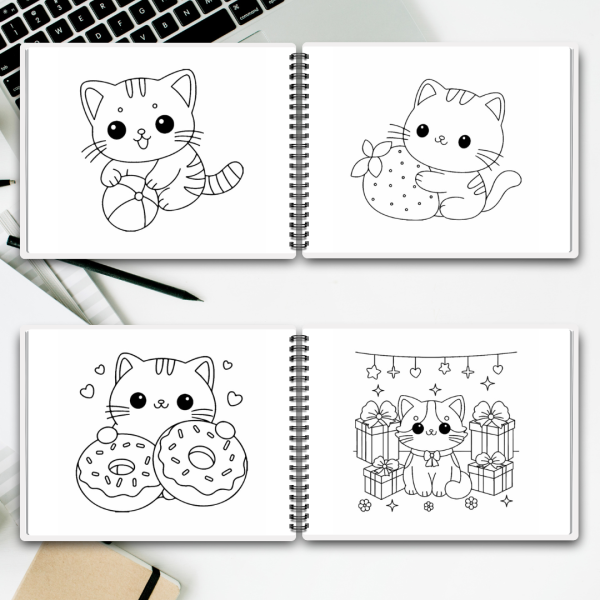 Livro de colorir Cat Moments