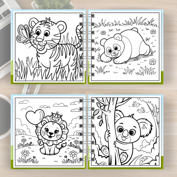 Livro de Colorir Cute Zoo