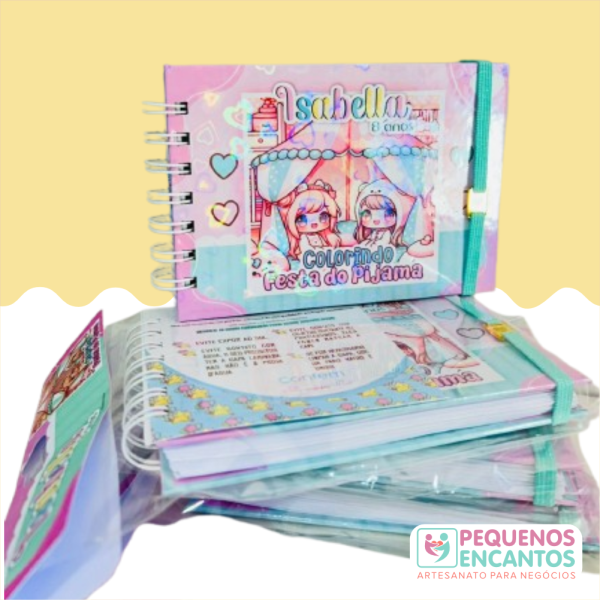 10 Mini livros A6 para lembrancinha de aniversário