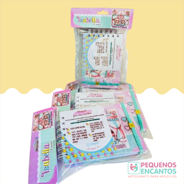 10 Mini livros A6 para lembrancinha de aniversário