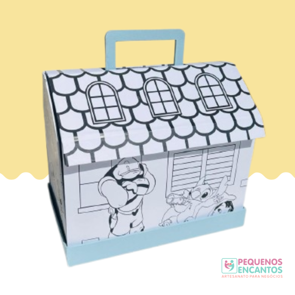 Kit Faça Você Mesma Casinha Colorir - Apenas o Papelão Cortado