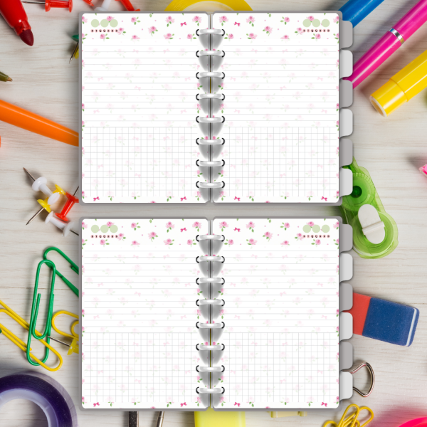 Caderno de Disco Mini Floral