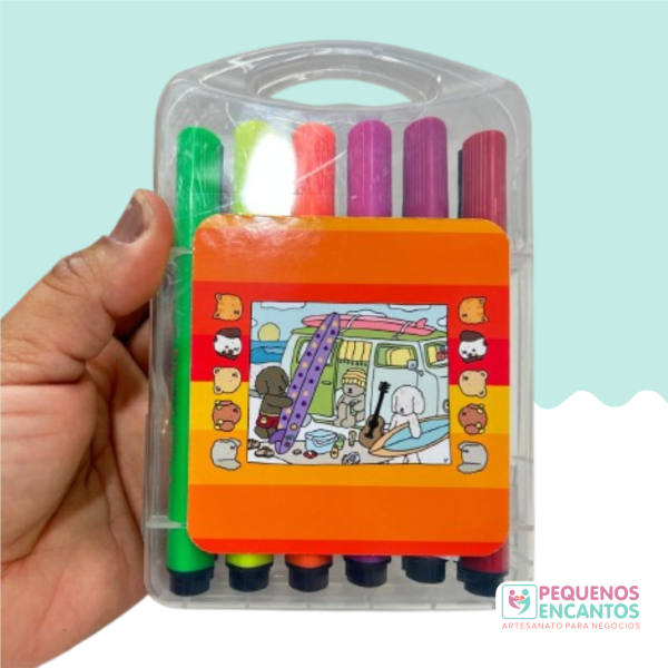 Sacolinha Acrílica Personalizada ( KIT COLORIR)