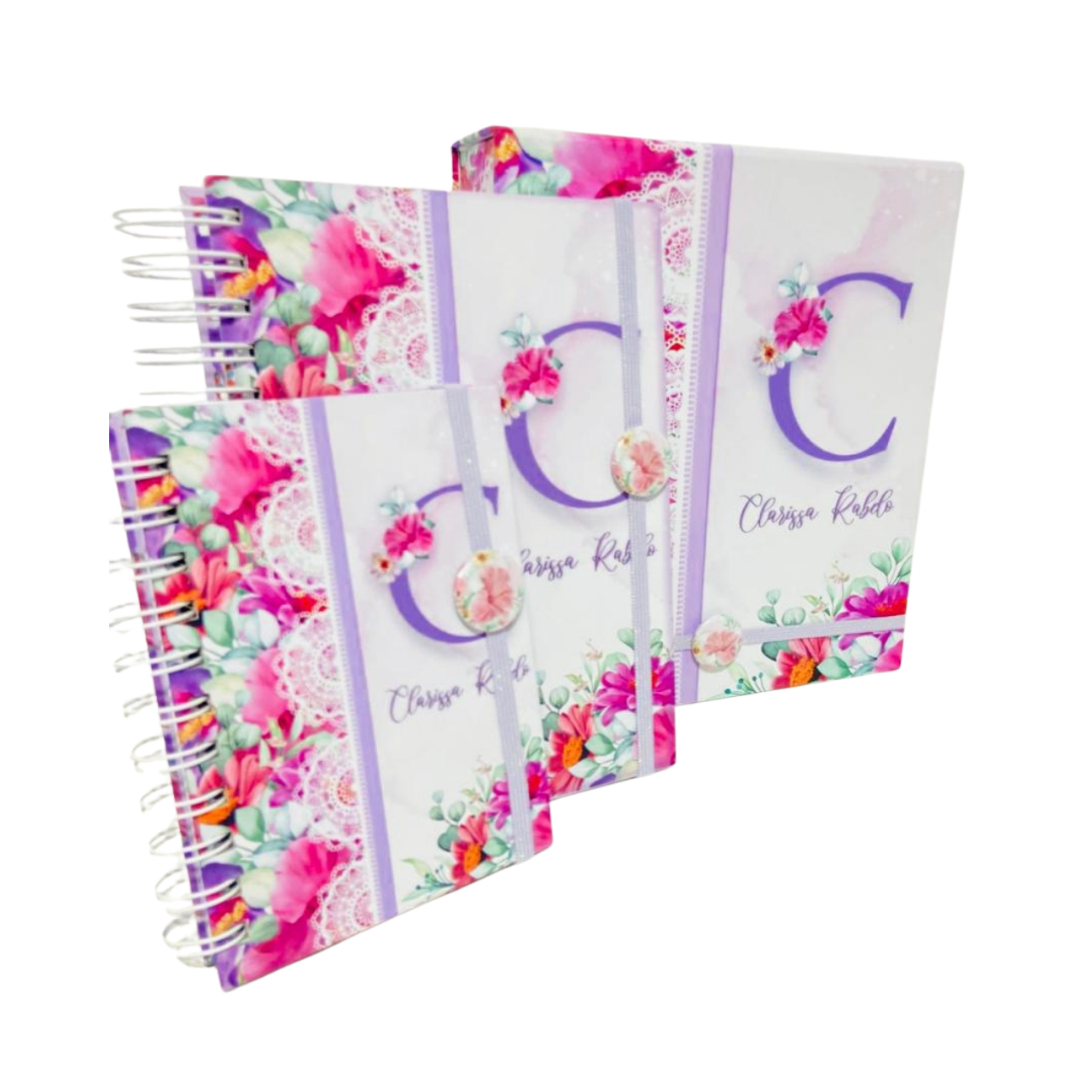 Kit Papelaria Fina de Luxo - Agenda/Planner e Bloco Personalizado com Nome (Inclui Caixa Rígida)