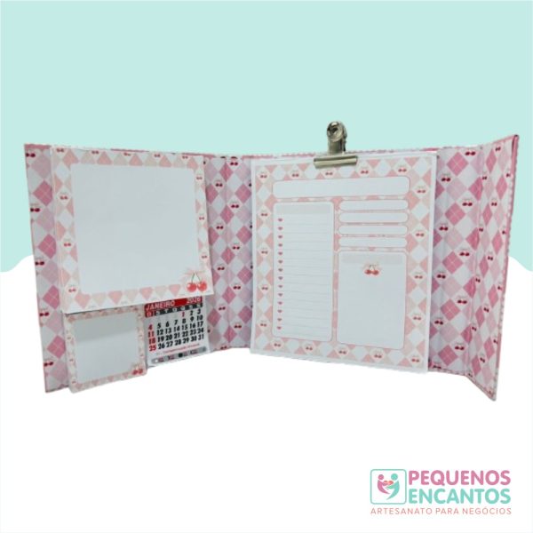 Kit faça Você Mesma Notepad Cereja